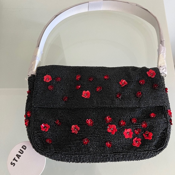 STAUD Timmy Poppy Beaded Bag - Picture 1 of 10